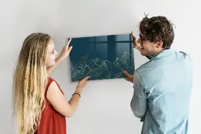 Beschreibbare Magnettafel Bergeskizze für die Küche