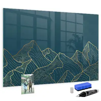 Beschreibbare Magnettafel Bergeskizze für die Küche