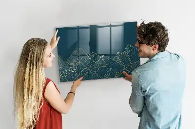 Beschreibbare Magnettafel Bergeskizze für die Küche