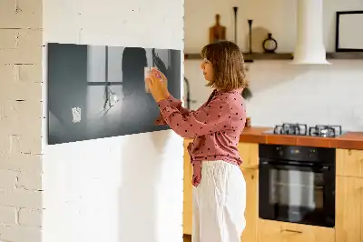 Beschreibbare Magnettafel für die Küche Motiv Wanderer in der Dunkelheit