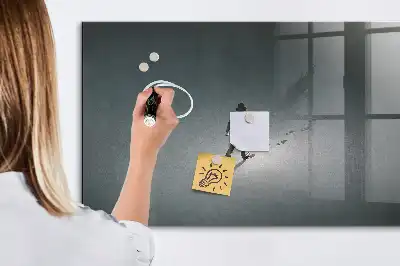Beschreibbare Magnettafel für die Küche Motiv Wanderer in der Dunkelheit