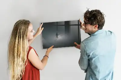 Beschreibbare Magnettafel für die Küche Motiv Wanderer in der Dunkelheit