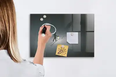 Beschreibbare Magnettafel für die Küche Motiv Wanderer in der Dunkelheit