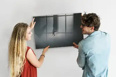 Beschreibbare Magnettafel für die Küche Motiv Wanderer in der Dunkelheit
