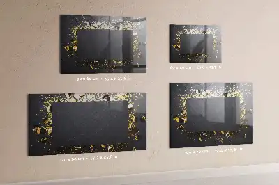 Beschreibbare Magnettafel für die Küche im Design Goldenes Konfetti