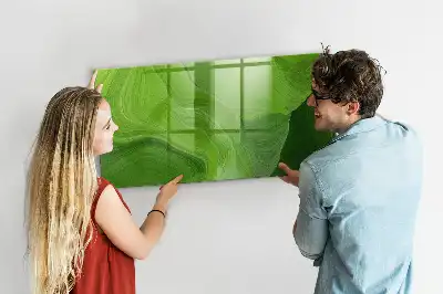 Magnettafel beschreibbar mit modernem Wellendesign