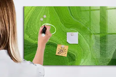 Magnettafel beschreibbar mit modernem Wellendesign