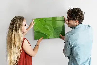 Magnettafel beschreibbar mit modernem Wellendesign