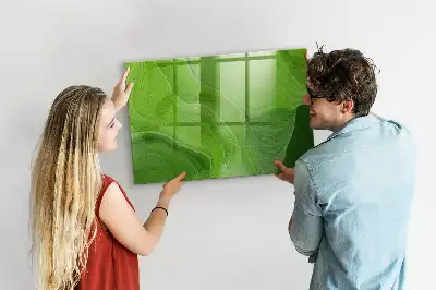 Magnettafel beschreibbar mit modernem Wellendesign