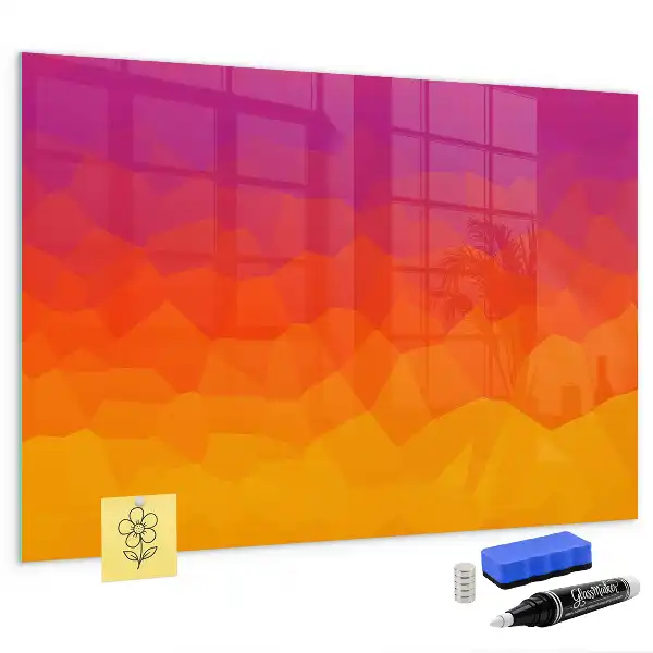 Beschreibbare Magnettafel für die Küche mit Sonnenaufgangsmotiv