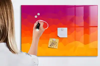 Beschreibbare Magnettafel für die Küche mit Sonnenaufgangsmotiv