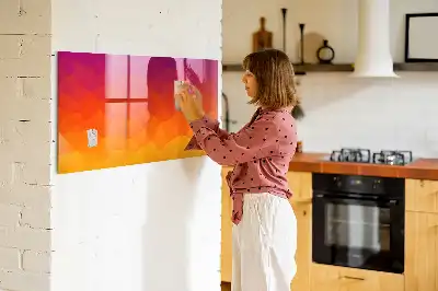 Beschreibbare Magnettafel für die Küche mit Sonnenaufgangsmotiv