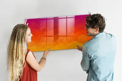 Beschreibbare Magnettafel für die Küche mit Sonnenaufgangsmotiv