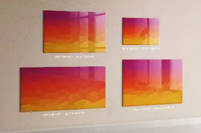 Beschreibbare Magnettafel für die Küche mit Sonnenaufgangsmotiv