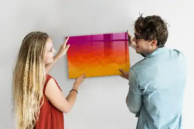 Beschreibbare Magnettafel für die Küche mit Sonnenaufgangsmotiv