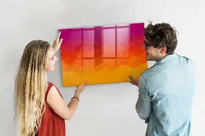 Beschreibbare Magnettafel für die Küche mit Sonnenaufgangsmotiv