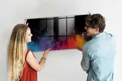 Beschreibbare Magnettafel für die Küche Motiv Farbenexplosion
