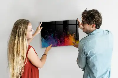 Beschreibbare Magnettafel für die Küche Motiv Farbenexplosion