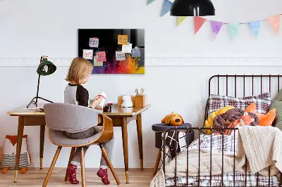 Beschreibbare Magnettafel für die Küche Motiv Farbenexplosion