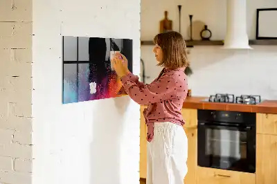Beschreibbare Magnettafel für die Küche Motiv Farbenexplosion