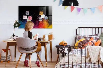 Beschreibbare Magnettafel für die Küche Motiv Farbenexplosion
