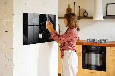 Magnettafel Weltkarte beschreibbare Wandtafel mit Weltkartenmotiv