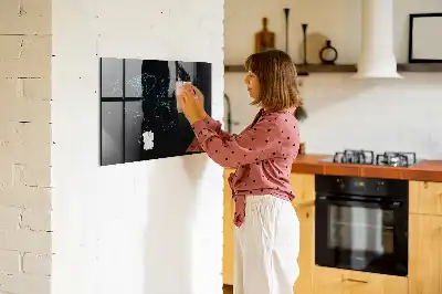 Magnettafel Weltkarte beschreibbare Wandtafel mit Weltkartenmotiv