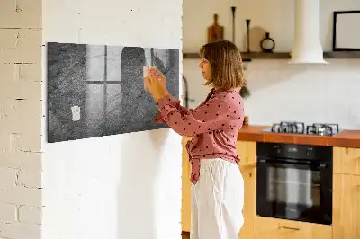 Beschreibbare Magnettafel für die Küche aus Vulkangestein