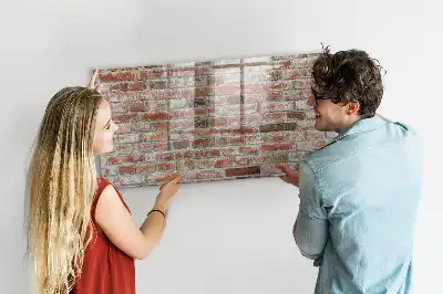 Beschreibbare Magnettafel in Ziegelwand-Optik
