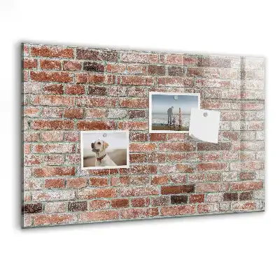 Beschreibbare Magnettafel in Ziegelwand-Optik