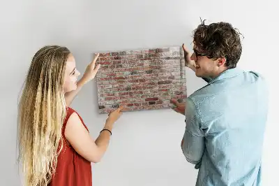 Beschreibbare Magnettafel in Ziegelwand-Optik