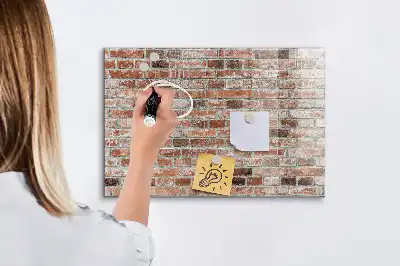 Beschreibbare Magnettafel in Ziegelwand-Optik
