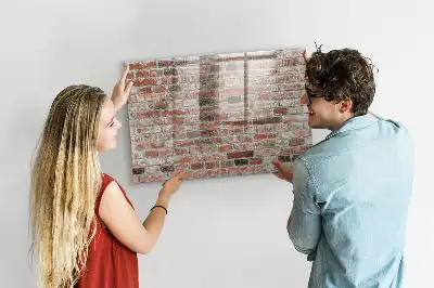 Beschreibbare Magnettafel in Ziegelwand-Optik