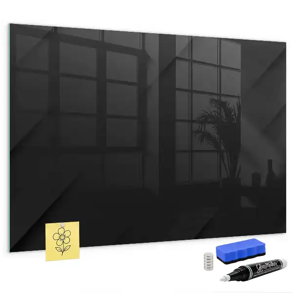 Magnettafel beschreibbar mit dunklem Wandmuster