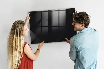 Magnettafel beschreibbar mit dunklem Wandmuster