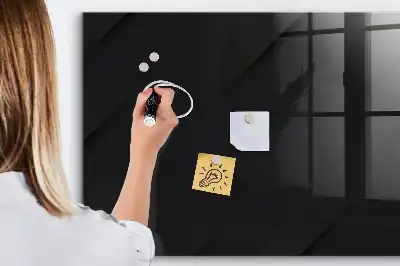 Magnettafel beschreibbar mit dunklem Wandmuster