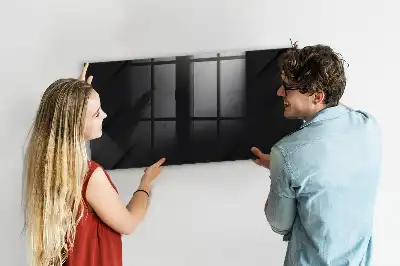 Magnettafel beschreibbar mit dunklem Wandmuster