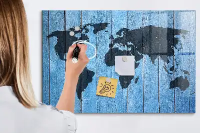 Magnetische Weltkarte beschreibbare Wandtafel