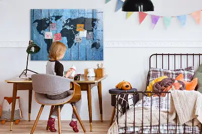 Magnetische Weltkarte beschreibbare Wandtafel