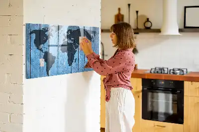 Magnetische Weltkarte beschreibbare Wandtafel