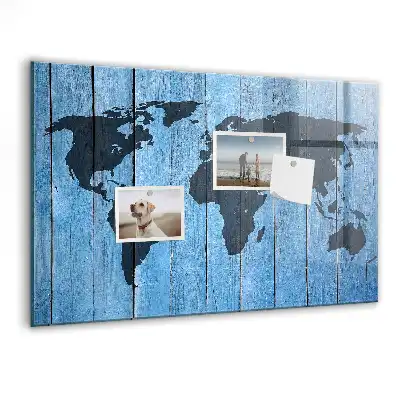 Magnetische Weltkarte beschreibbare Wandtafel