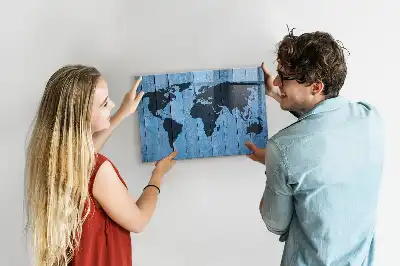 Magnetische Weltkarte beschreibbare Wandtafel