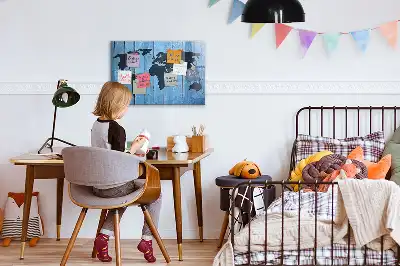 Magnetische Weltkarte beschreibbare Wandtafel