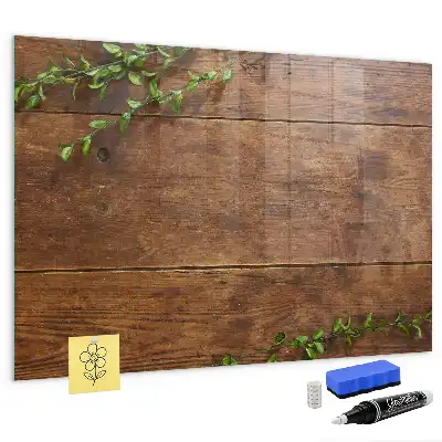 Beschreibbare Magnettafel für die Küche aus rustikalem Holz