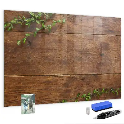 Beschreibbare Magnettafel für die Küche aus rustikalem Holz