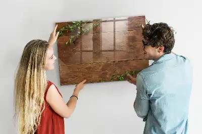 Beschreibbare Magnettafel für die Küche aus rustikalem Holz