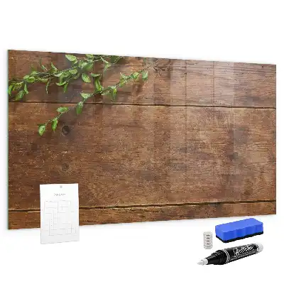 Beschreibbare Magnettafel für die Küche aus rustikalem Holz