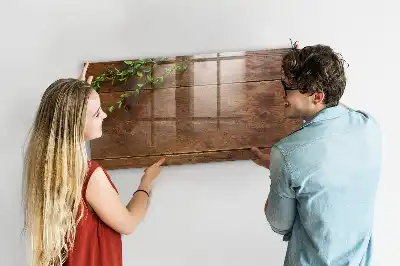 Beschreibbare Magnettafel für die Küche aus rustikalem Holz