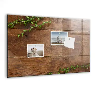Beschreibbare Magnettafel für die Küche aus rustikalem Holz
