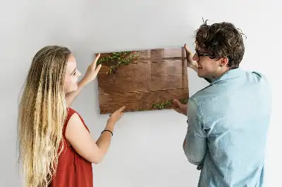 Beschreibbare Magnettafel für die Küche aus rustikalem Holz